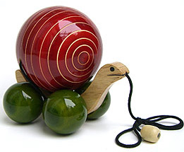 sustainable wood toy turtle