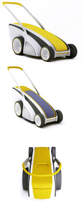 solar powered electric mower