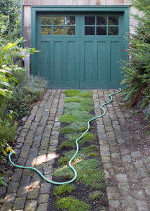 Brick green driveway